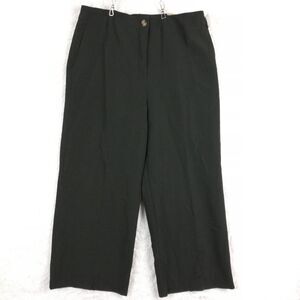 Cooper & Ella Womens Pants Wide Leg Capri Black Casual Stretch 14 New